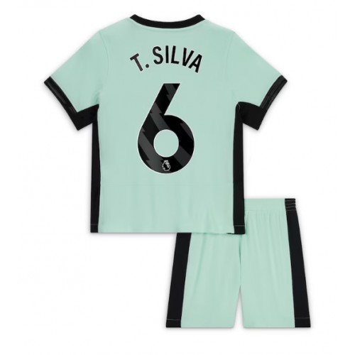 Otroški Nogometni dresi Chelsea Thiago Silva #6 Tretji 2023-24 Kratek Rokav (+ Kratke hlače)